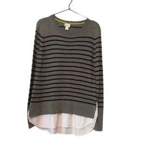 Stylus Navy And Gray Striped Sweater